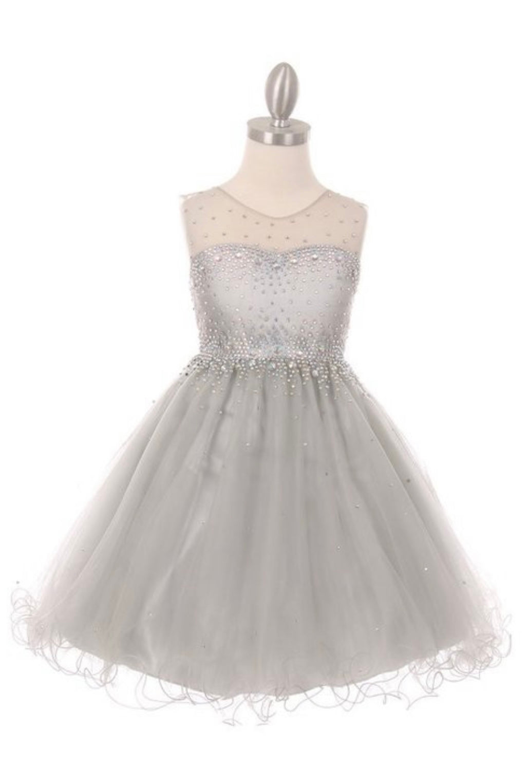 Girl silver dress
