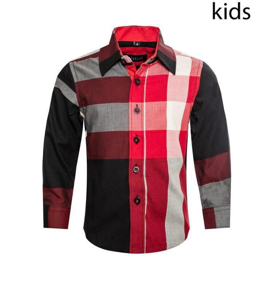 Kids Red Plaid Shirt