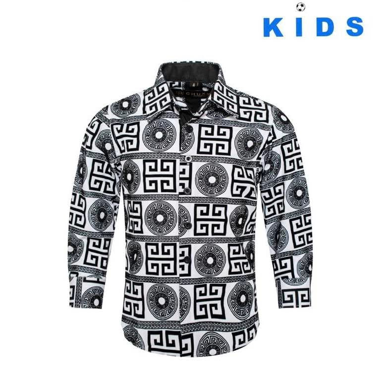 Kids White Flocking Design Shirt