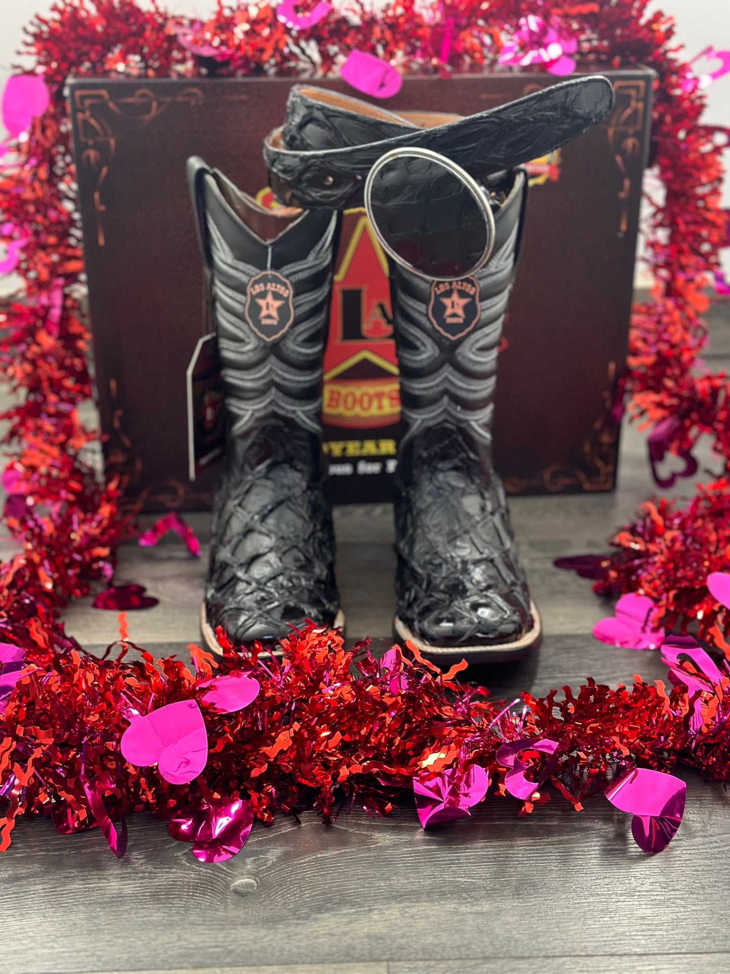 Black Piarauccu Exotic Boot