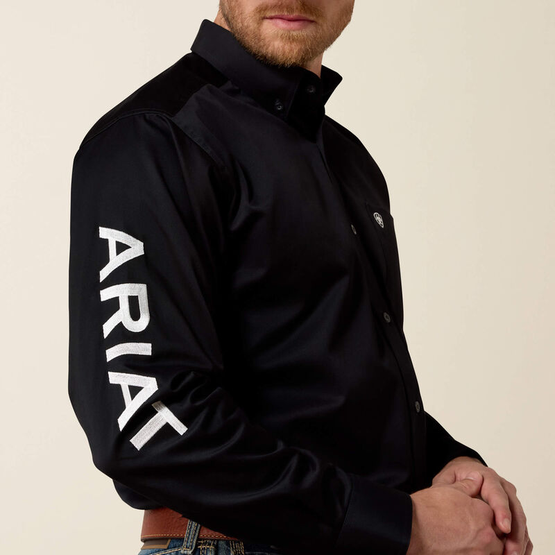 Ariat Black Team Logo Twill Fitted Shirt