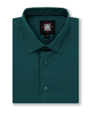 hunter green dress shirt Indochino Men's Custom Glynn Brushed Melange Casual poly blend fabric Modern Green Dress Shirts l