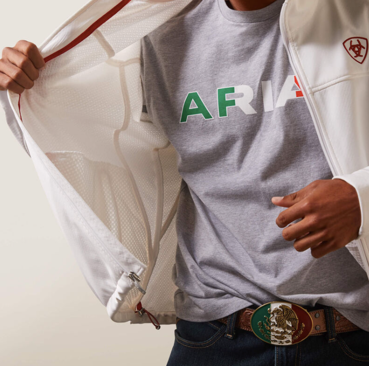 Ariat Mexico Logo Softshell (White)