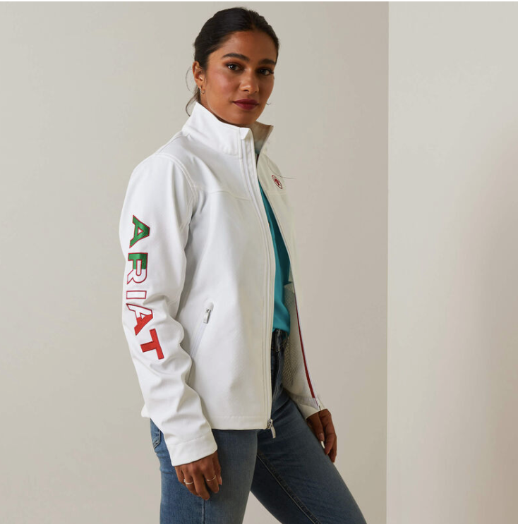 Ariat Mexico Logo Softshell (White)
