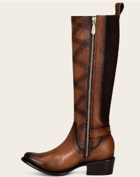 Riding style embroidered honey boot