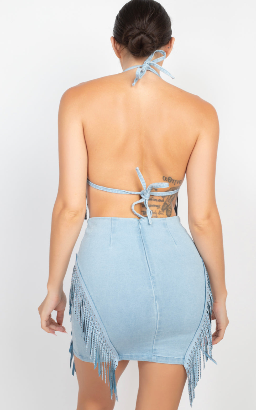 Rhinestone Fringe Set