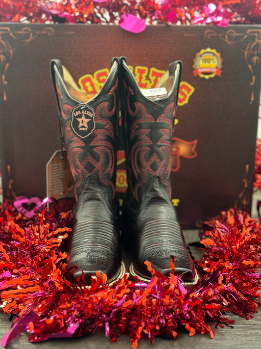 Panza De Avestruz Exotic Boot (Black Cherry)