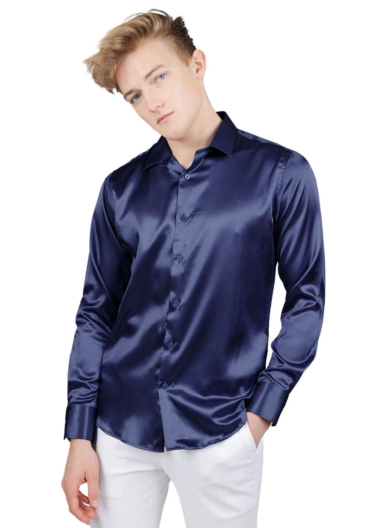 Solid Satin Shirt
