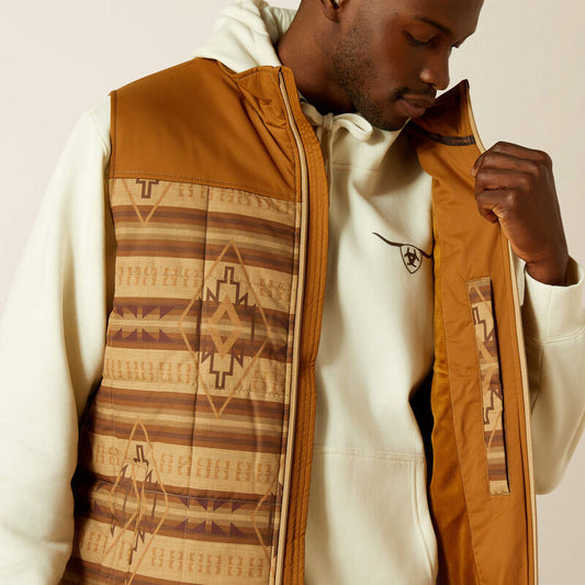 Ariat Crius Insulated Vest: TONAL SERAPE|ALMOND KHAKI