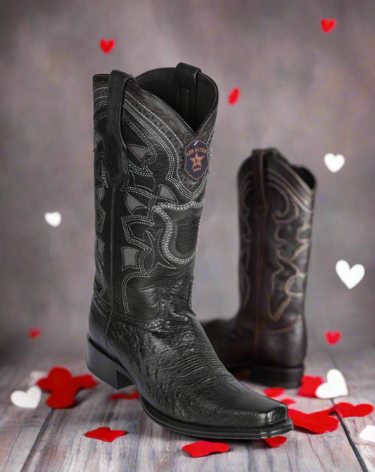 Panza De Avestruz Exotic Boot (Black)