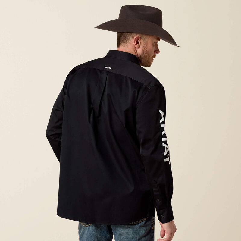 Ariat Black Team Logo Twill Fitted Shirt