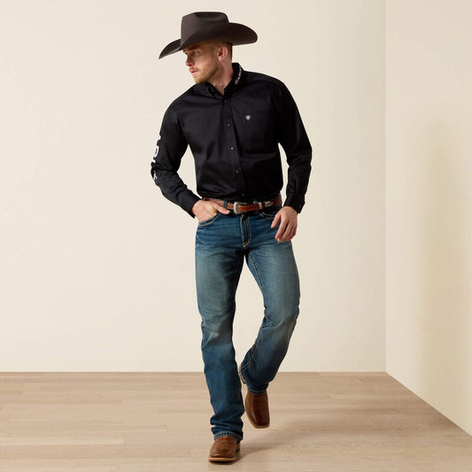 Ariat Black Team Logo Twill Fitted Shirt