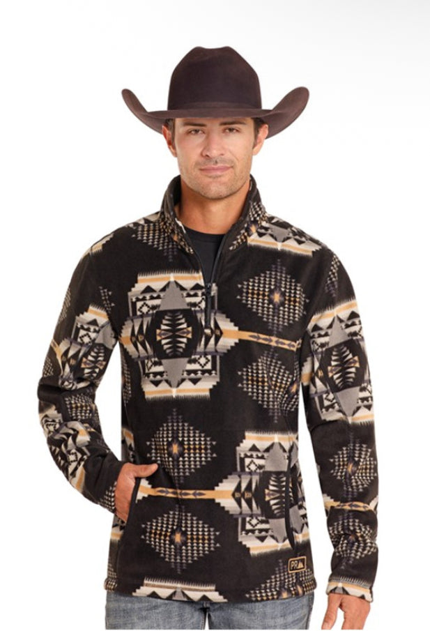 Rock and Roll Aztec Fleece Pullover