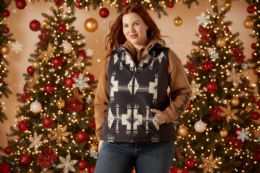 Ariat Logo Softshell Print Vest: THORNSTONE PRINT