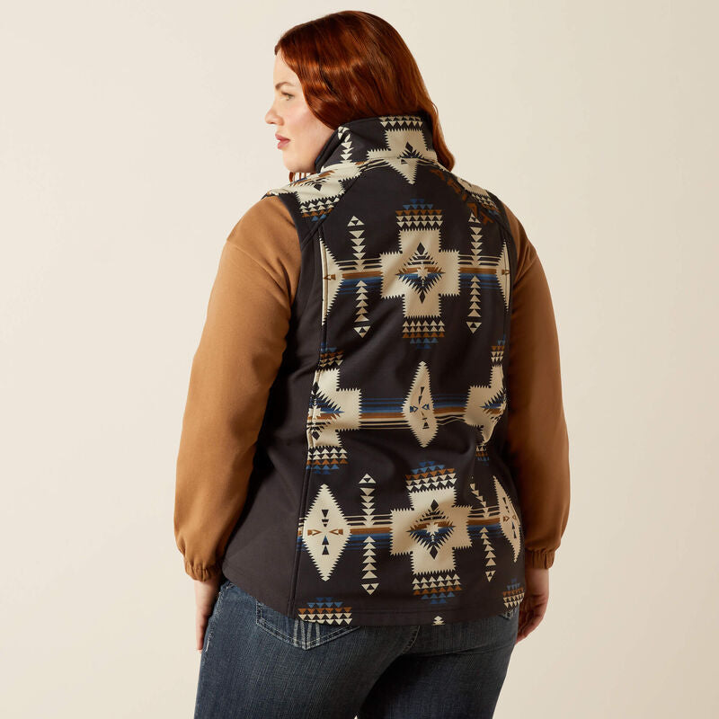 Ariat Logo Softshell Print Vest: THORNSTONE PRINT