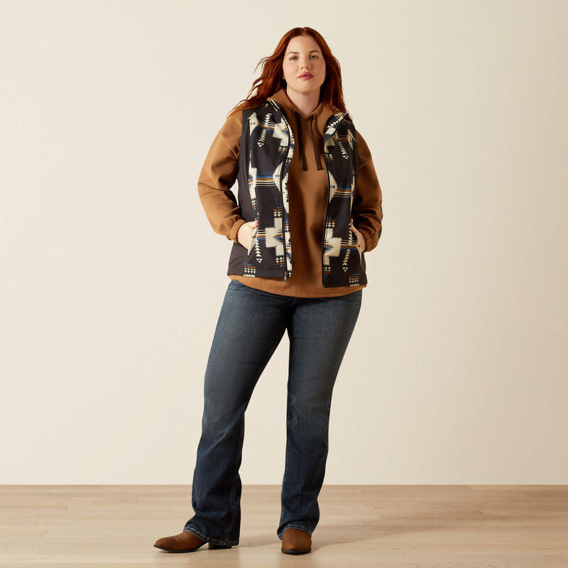 Ariat Logo Softshell Print Vest: THORNSTONE PRINT