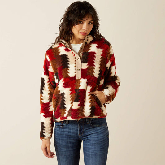 Ariat Berber Snap Front Sweatshirt: OMBRE TRIANGLES