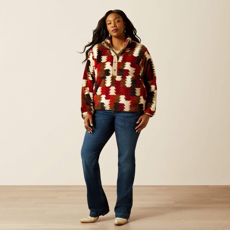 Ariat Berber Snap Front Sweatshirt: OMBRE TRIANGLES