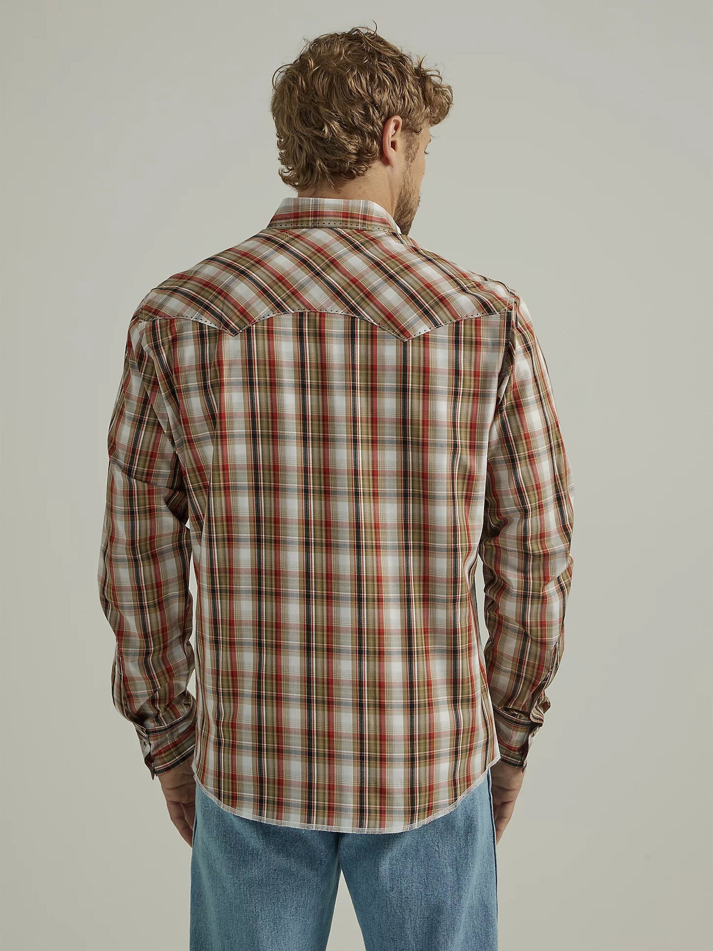 WRANGLER MEN'S FASHION WESTERN SNAP PLAID SHIRT