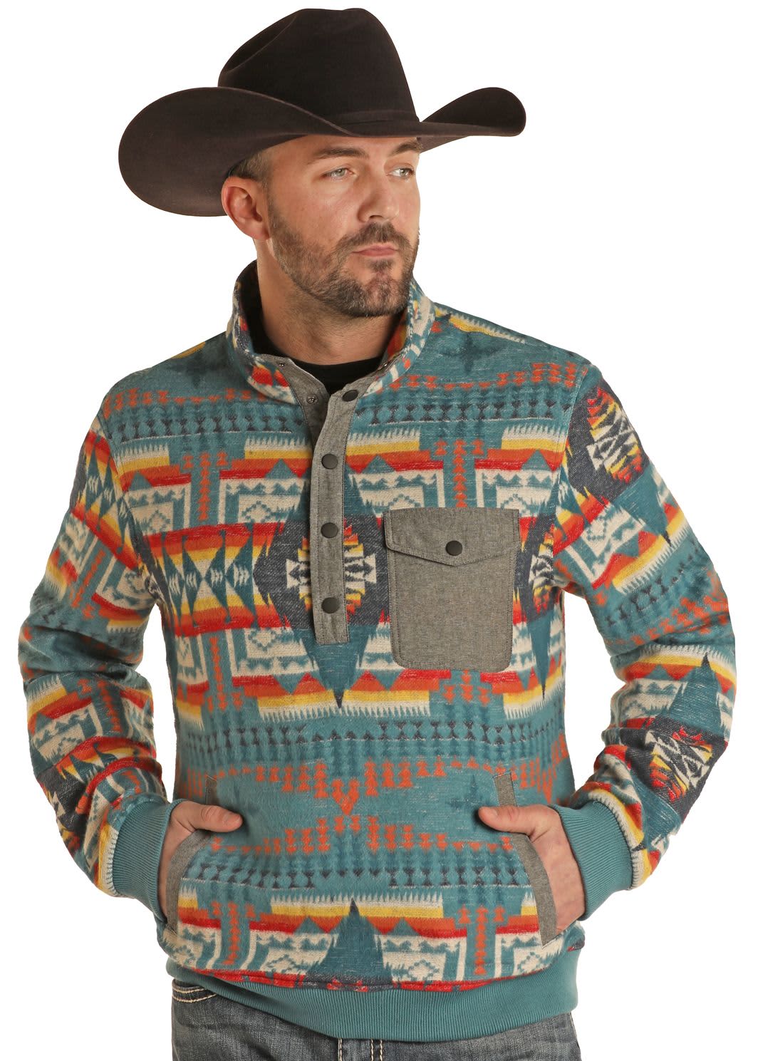 Rock and Roll Aztec Pullover