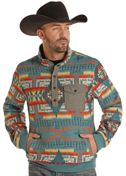 Rock and Roll Aztec Pullover