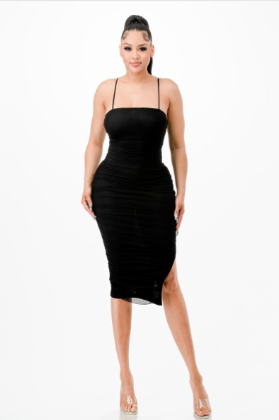 Tilly Body-con Midi Mesh Dress